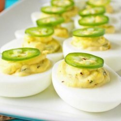 Roasted Jalapeño Deviled Eggs