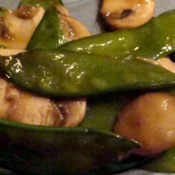 Teriyaki Snow Peas and Mushrooms