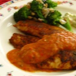 Pan-Fried Tilapia with Tomatillo Red Pepper Sauce