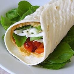 Hummus and Artichoke Wrap