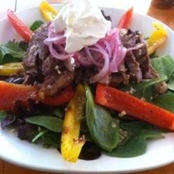 Grilled Fajita Steak Salad With Pickled Pink Onions