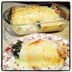 Spinach Alfredo Enchiladas