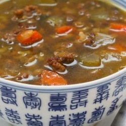 Brown Rice and Lentil Soup