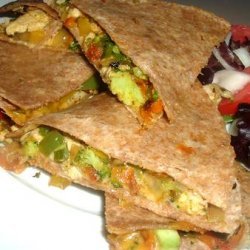 Leftover Chicken & Vegetable Quesadillas