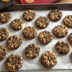 Black Sesame Seed Peanut Butter Cookies