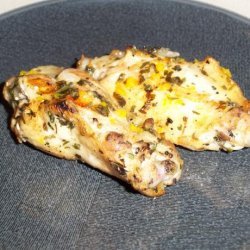 Grilled Chicken Legs With Mint-Orange Sauce