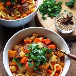 Beef Vegetable Soup With Noodles