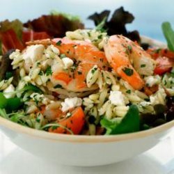 Basil Shrimp With Feta and Orzo