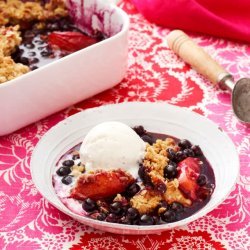 Nectarine Blueberry Crisp