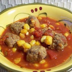 Hominy Meatball Stew