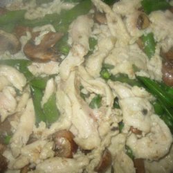 Chicken With Fresh Mushrooms & Snow Peas