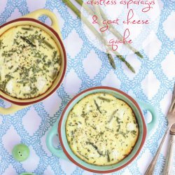 Goat Cheese-Asparagus Crustless Quiche