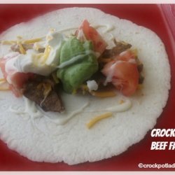 Beef Fajitas (Crock Pot)