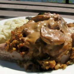 Cheater's Stuffed Pork Chops