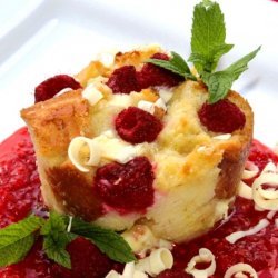 White Chocolate & Cherry Bread Pudding