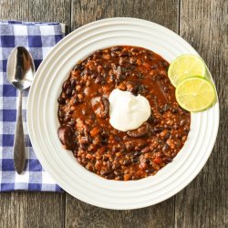 Crock Pot Black Beans and Sausage