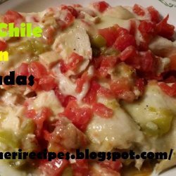 Green Chile Chicken Enchilada