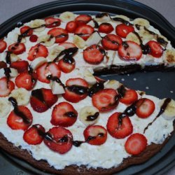 Banana Split Brownie Pizza