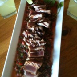 Seared Ahi Tuna Sea Steak over Mexi-Asian Salsa