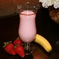 Healthy Strawberry-Banana Smoothie (W/Rice Bran)