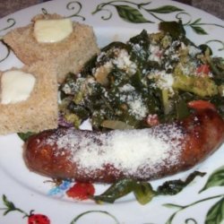 Italian Sausage With Broccoli and Collards (Or Kale)