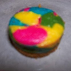 Individual Rainbow Cheesecakes