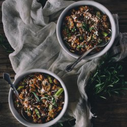 Asparagus With Mushrooms and Tarragon