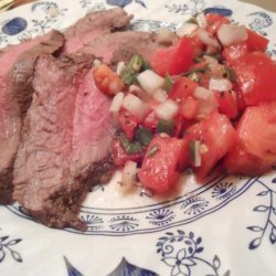 Peppered Flank Steak and Salsa