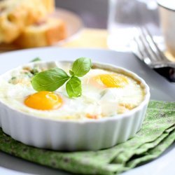 Baked Eggs and Basil