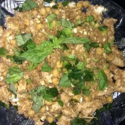 Bulgur Salad With Chickpeas, Feta, and Basil