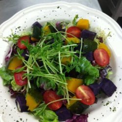 Sweet Potato & Pumpkin Salad With Tofu Dressing