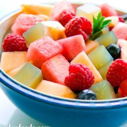 Fruit Salad With Green Tea Kanten