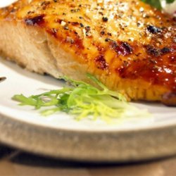 Salmon With Mustard and Brown Sugar Glaze