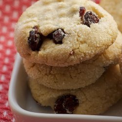 Macadamia Butter Cookies with Dried Cranberries