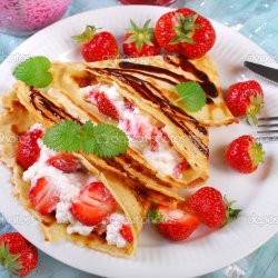 Cottage Cheese Pancakes with Fresh Strawberries