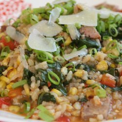 Corn Risotto with Sausage