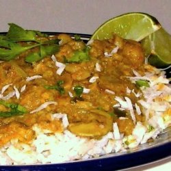 Curried Cauliflower over Fragrant East Indian Basmati Rice