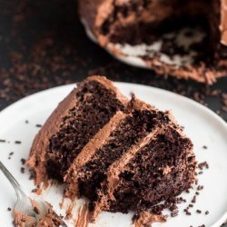 Birthday Cake With Chocolate Buttercream