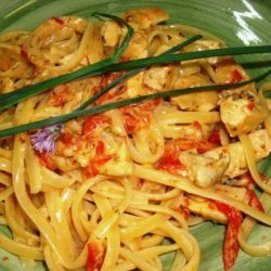 Rosemary Chicken Strips and Fettuccine