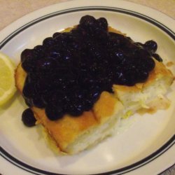 Baked Blintzes With Fresh Blueberry Sauce