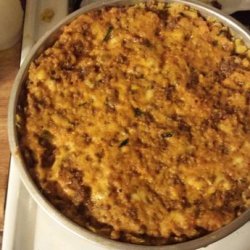 Hamburger Pie With Cornbread Stuffing Crust