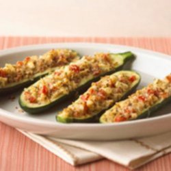 Cheesy Stuffed Zucchini