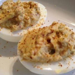 Ghost Pepper and Bacon Deviled Eggs