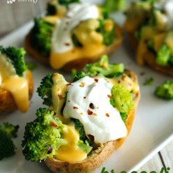 Broccoli and Cheese Stuffed Potatoes