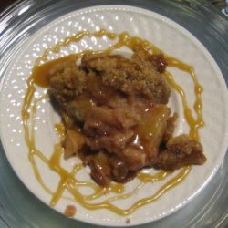 Apple Crisp With Toffee Sauce