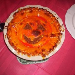 Jack-O-Lantern Sloppy Joe Pie (Halloween Recipe)