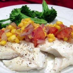 Poached Haddock With Corn Relish