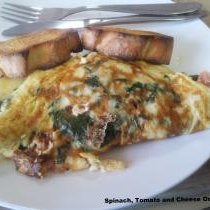 Spinach, Tomato, and Cheese Omelet