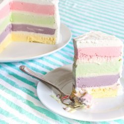 Rainbow Ice Cream Cake