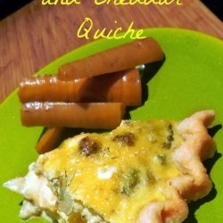 Cheddar Broccoli and Ham Quiche